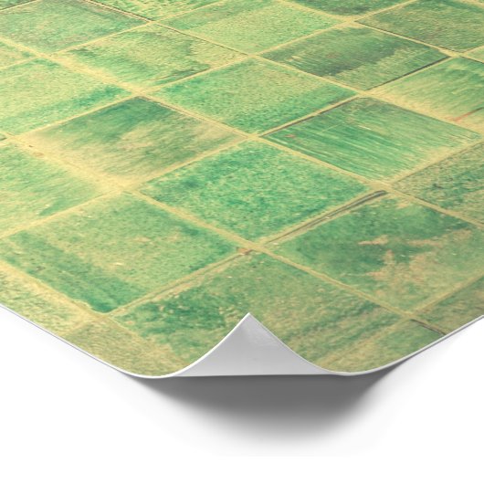 Kachelhintergrund Badezimmer Poster (Ecke)