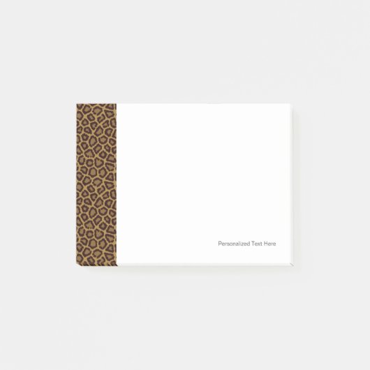 Kachelhintergrund mit Leoparden Post-it Klebezettel (Vorderseite)