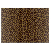 Kachelhintergrund mit Leoparden Schneidebrett (Vorderseite)