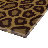 Kachelhintergrund mit Leoparden Schneidebrett (Ecke)
