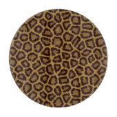 Kachelhintergrund mit Leoparden Schneidebrett (Vorderseite)