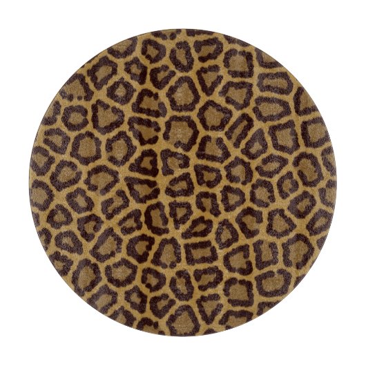 Kachelhintergrund mit Leoparden Schneidebrett (Vorderseite)