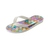 Kachelmännchen-Muster für niedliche Mädchen Kinderbadesandalen (Schrägansicht)
