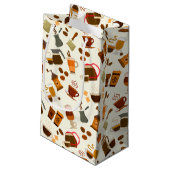 Kachelmuster aus coolem Party Kleine Geschenktüte (Rückseite Schrägansicht)