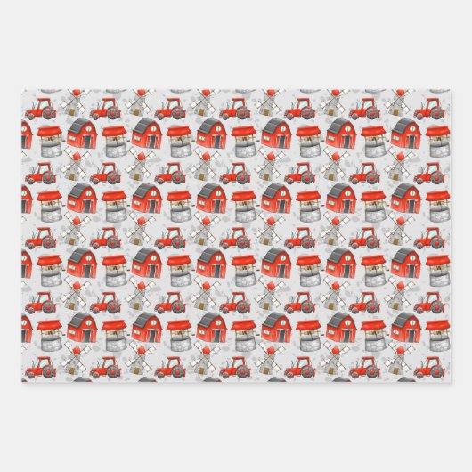 Kachelmuster aus niedlichem Party Geschenkpapier Set (Vorderseite 2)