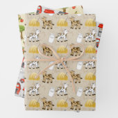 Kachelmuster aus niedlichem Party Geschenkpapier Set (Beispiel)