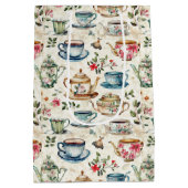 Kachelmuster aus niedlichem Party Mittlere Geschenktüte (Rückseite)