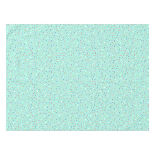 Kachelmuster Party aquamarin Tischdecke (Vorderseite (Horizontal))