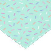 Kachelmuster Party aquamarin Tischdecke (Schrägansicht)