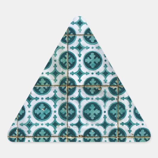 Kacheln, Portuguese Tiles, Dreieckiger Aufkleber (Vorderseite)