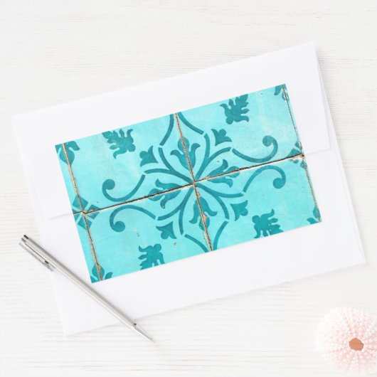 Kacheln Rechteckiger Aufkleber (Umschlag)