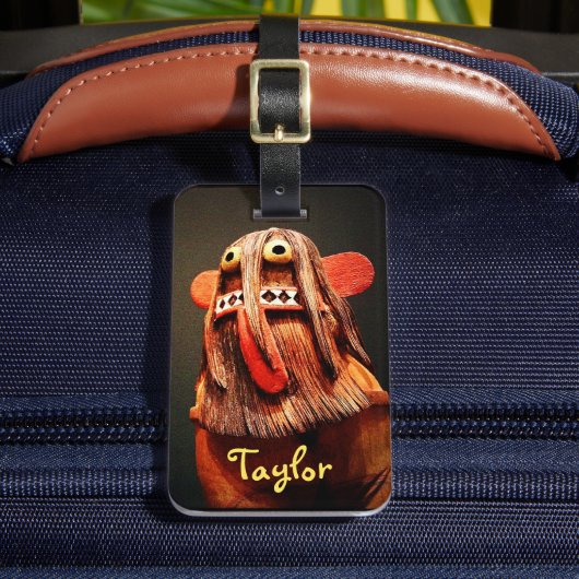 Kachina Doll Face Foto Fett Einzigartiger Individu Gepäckanhänger (Vorderseite Insitu 2)