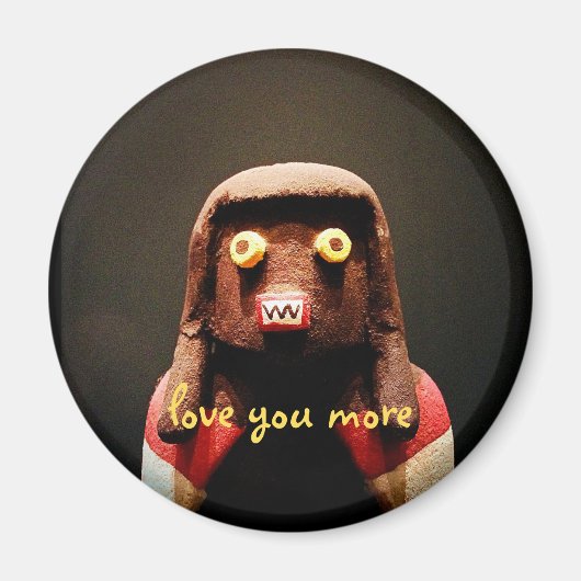 Kachina Doll Face Liebe You More Script Funny Nied Magnet (Vorne)