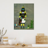 Kachina-Druck "Long Hair" Poster (Küche)