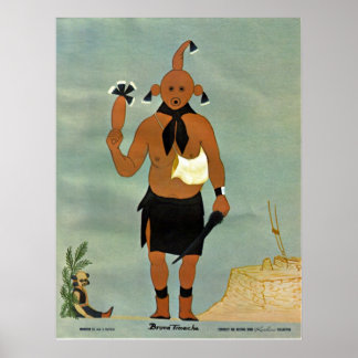 Kachina-Druck "Mudhead" Poster