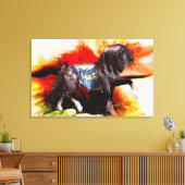 Kachina Hopi Horse Stretched Canvas Print Leinwanddruck (Insitu (Wohnzimmer))