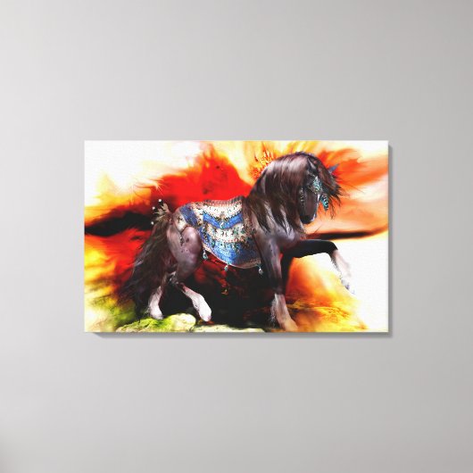 Kachina Hopi Horse Stretched Canvas Print Leinwanddruck (Vorderseite)