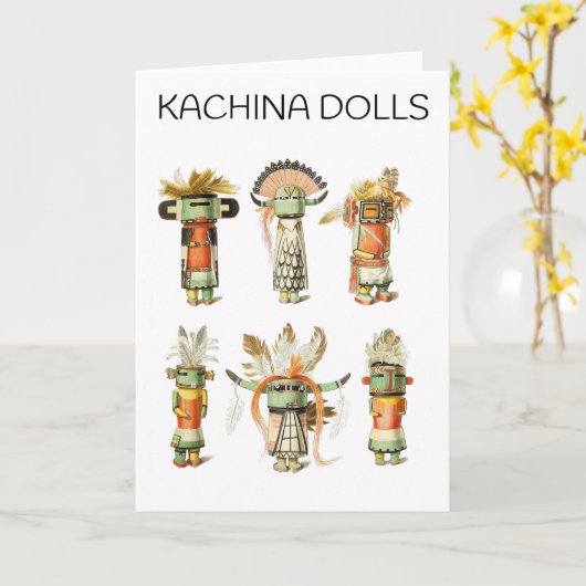 Kachina Puppen Karte (Gelbe Blume)