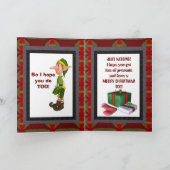 Kack der Karte. Feiertagskarte (Innenseite)