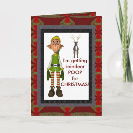 Kack der Karte. Feiertagskarte