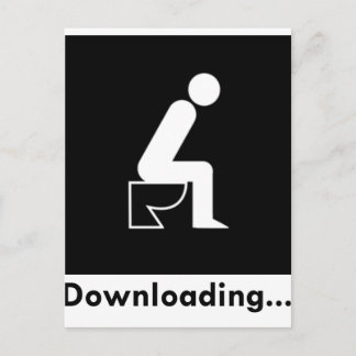 Kack des Downloads Postkarte