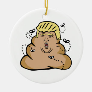kack Donald Trump Keramikornament