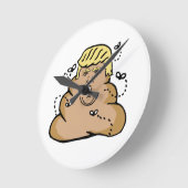 kack Donald Trump Runde Wanduhr (Winkel)