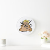 kack Donald Trump Runde Wanduhr (Zuhause)