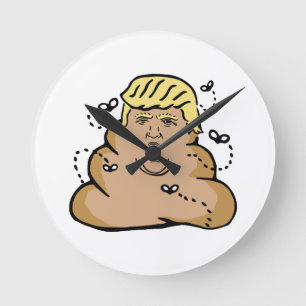 kack Donald Trump Runde Wanduhr