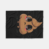 Kack Emoji Chibi Sticker Fleecedecke (Vorderseite (Horizontal))