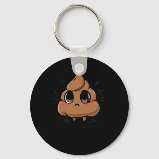 Kack Emoji Chibi Sticker Schlüsselanhänger (Vorderseite)