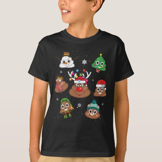Kack Emoji Christmas Pajama T-Shirt (Vorderseite)