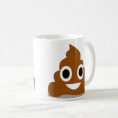 Kack Emoji Emoticon Funny Mug Kaffeetasse (VorderseiteRechts)