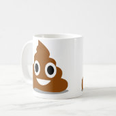 Kack Emoji Emoticon Funny Mug Kaffeetasse (Vorderseite Links)