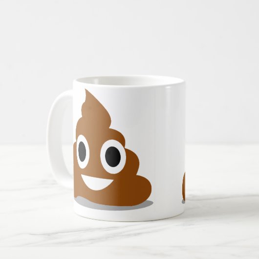 Kack Emoji Emoticon Funny Mug Kaffeetasse (Vorderseite Links)