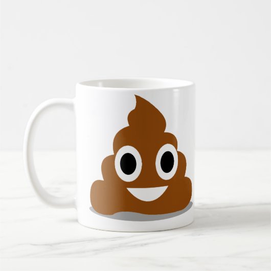 Kack Emoji Emoticon Funny Mug Kaffeetasse (Links)