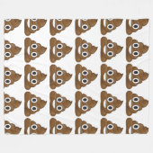 Kack Emoji Fleecedecke (Vorderseite (Horizontal))