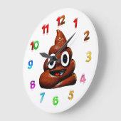 Kack Emoji Große Wanduhr (Winkel)