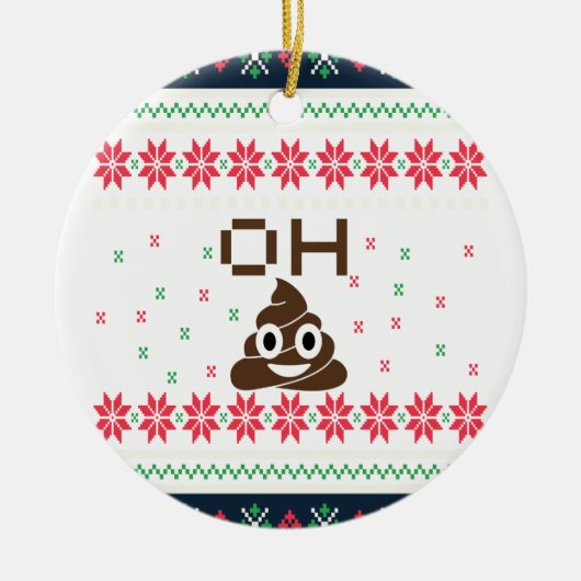 Kack Emoji Keramikornament (Vorne)