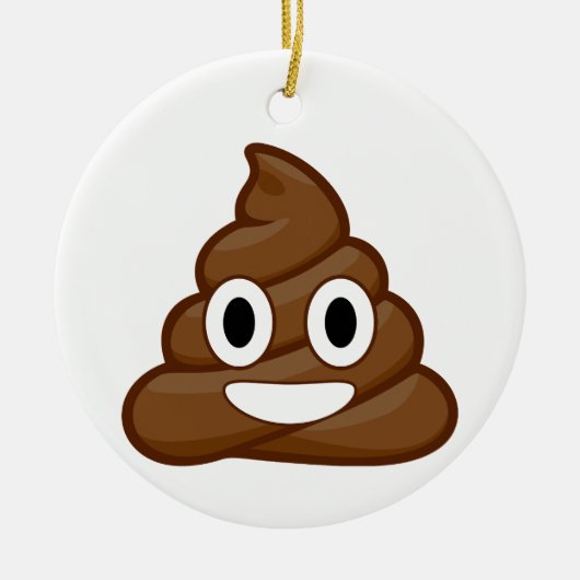 kack Emoji Keramikornament (Vorne)