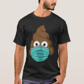 Kack Emoji mit Facemask Funny Quarantine Emo Gekac T-Shirt (Vorderseite)
