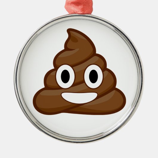 kack Emoji Ornament Aus Metall (Vorne)