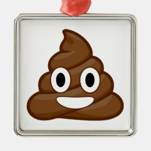 kack Emoji Ornament Aus Metall