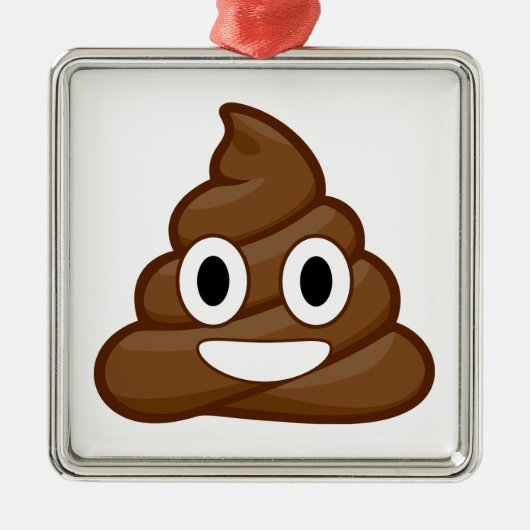 kack Emoji Ornament Aus Metall (Vorne)