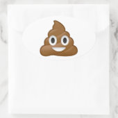 Kack Emoji Ovaler Aufkleber (Tasche)