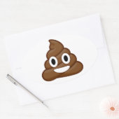 kack Emoji Ovaler Aufkleber (Umschlag)