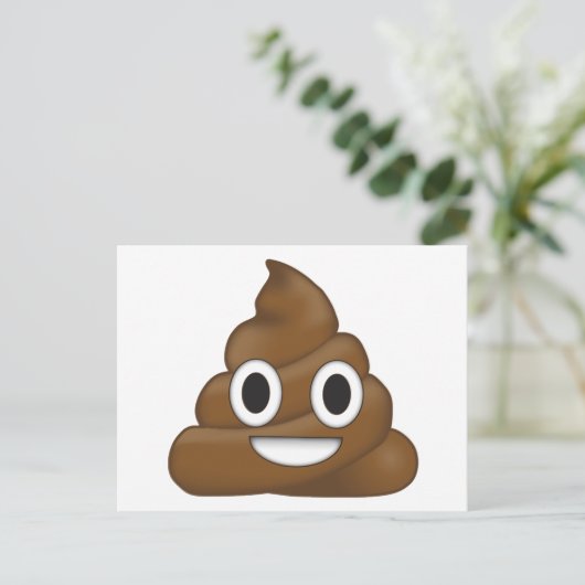 Kack Emoji Postkarte (Stehend Vorderseite)