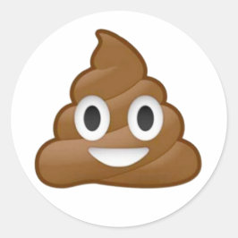 Kack Emoji Runder Aufkleber