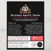 Kack Emoji, Septic Company, septische Ingenieur Ad Flyer (Vorne)