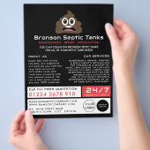 Kack Emoji, Septic Company, septische Ingenieur Ad Flyer (Hand)